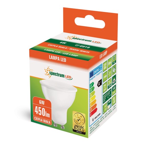 LED žiarovka GU10 230V 6W teplá farba 230V