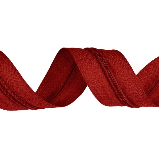 ČERVENÁ páska na zips, špirála, 3 A 25 zipsov +10 m Zips na obliečky