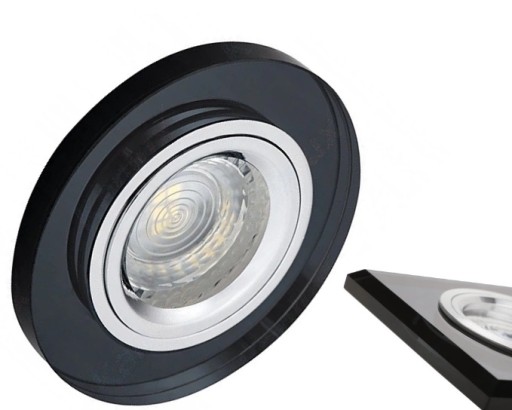 KANLUX Sklenené očko Stropný dekoratívny držiak lampy Sklenený MORTA 10W Čierny