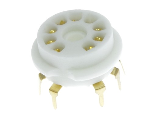 KERAMICKÁ ZÁSUVKA 9PIN PCB5 NOVAL ECC83 ECC82
