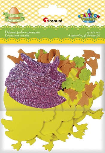 6xEASTER Penová dekorácia kačica 395995