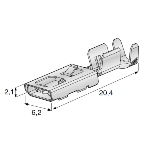 F480E MTA konektory 0,5-1,0 mm² (10 kusov)
