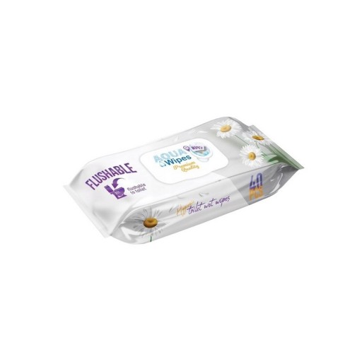 Aqua Wipes Hrubý vlhký zvlhčený toaletný papier Premium 40 kusov