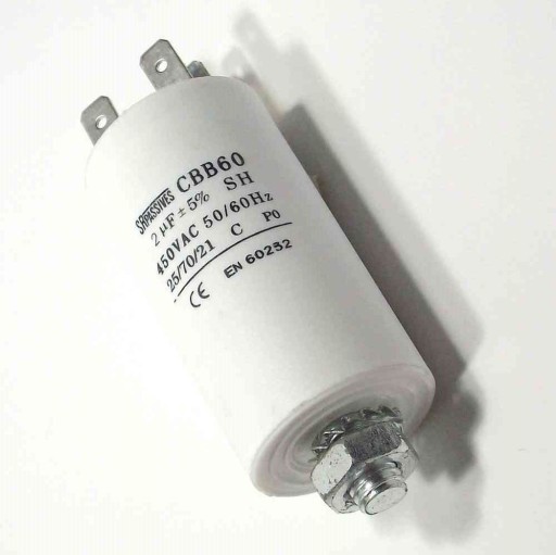 2uF 450V Štartovací kondenzátor 2uF 450V konektor čerpadla