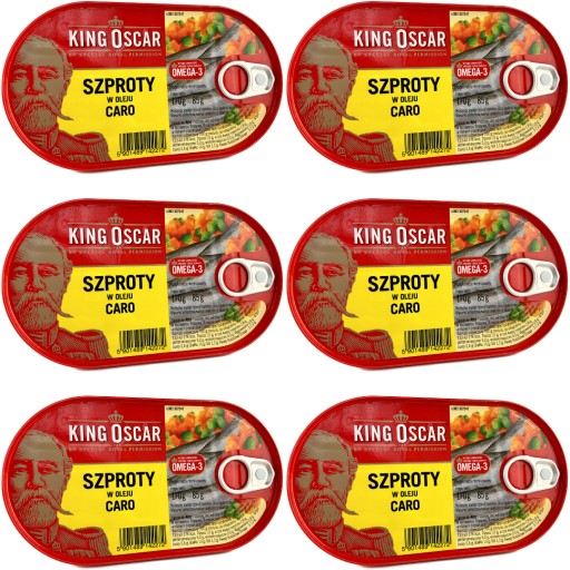 ŠPROTY V CARO KING OSCAR OLEJ 170g OMEGA-3