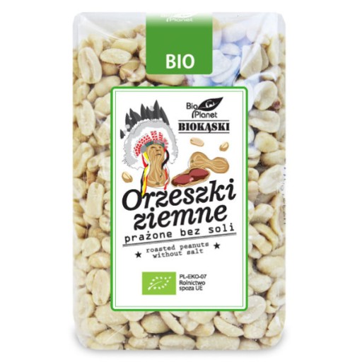BIO pražené arašidy bez soli 350g