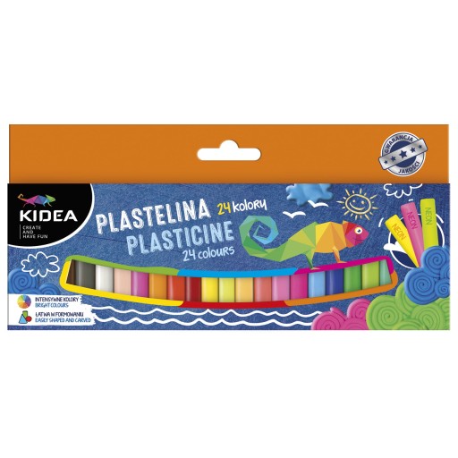 Kidea plastelína 24 neónových a klasických farieb