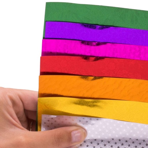 B5 FAREBNÝ PAPIER, METALIZOVANÝ, RAŽENÝ, B5