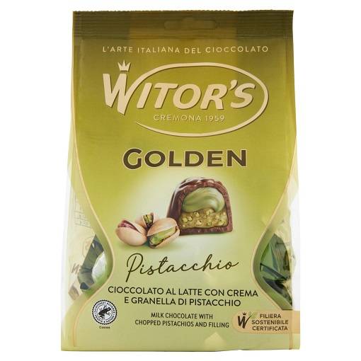 WITOR'S Pralinky z mliečnej čokolády plnené pistáciovým krémom 200g