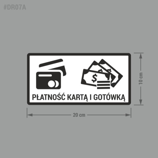 Nálepka - Platba kartou a v hotovosti - 10x20