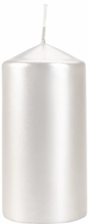 Sviečka valcová 60/120 BISPOL PEARL BIELA 12cm