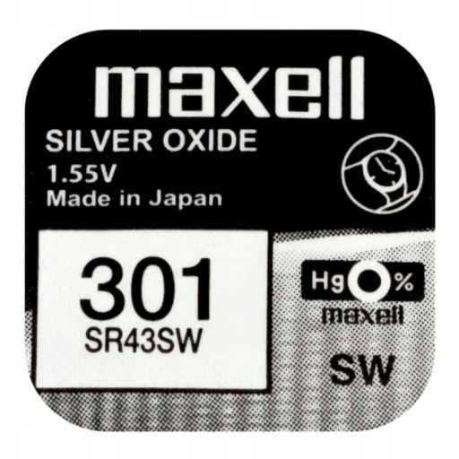Batéria SR43SW/SR301/AG12 strieborná MAXELL