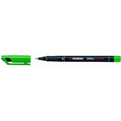 Pero STABILO OHPen S, permanentné, 0,4 mm zelené