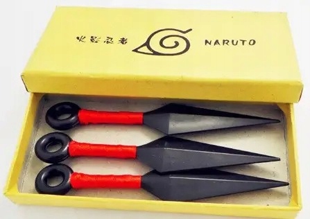 NARUTO KUNAI 3 KS. COSPLAY HRAČKA ITACHI KAKASHI SAUKE AKATSUKI DÝKY