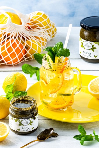 MED PRÍRODNÝ S MÄTOU 250G PASIEKA SIENKIEWICZ