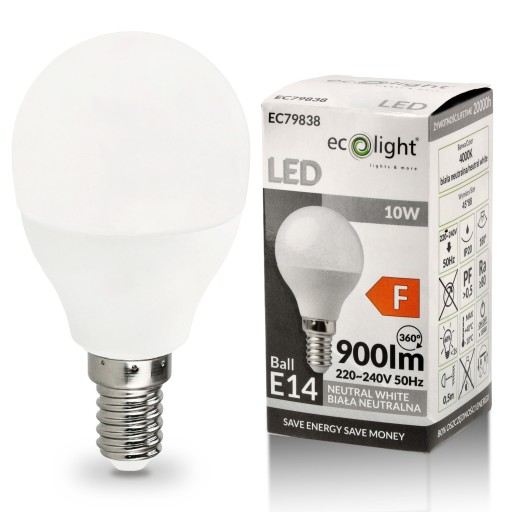 LED žiarovka E14 10W G45 Teplá Neutrál Studená
