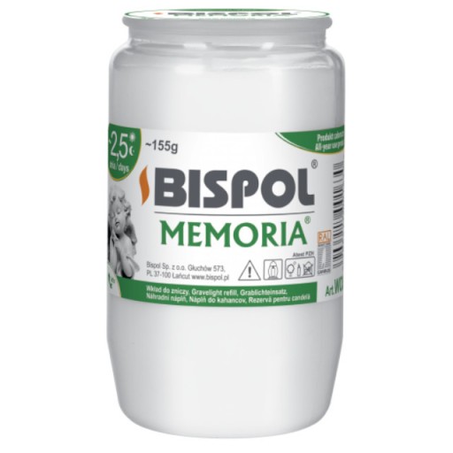 BISPOL MEMORIA Olejová vložka do sviečok DOBA HORENIA 60h, WO3 1 ks