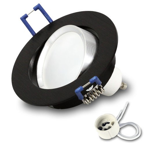 Zápustné svietidlo CAST BLACK + LED GU10 7W 4000K
