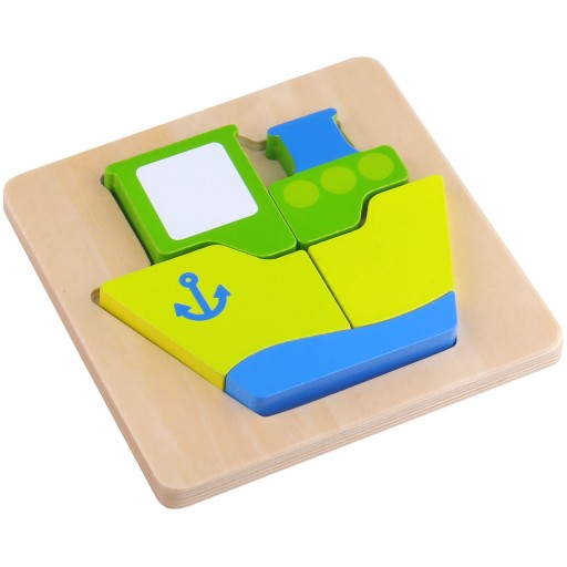 Hrubé bloky puzzle loď skladačka TOOKY TOY