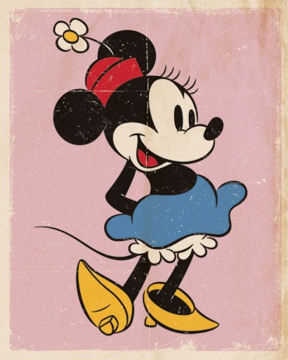 Retro plagát Minnie Mouse 40x50 cm
