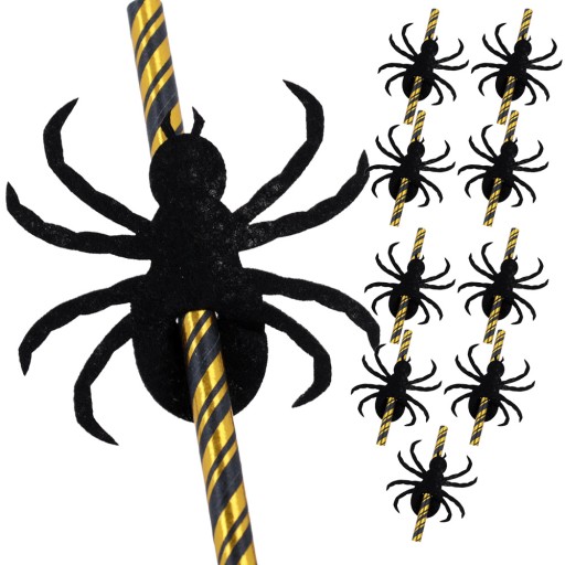 Halloweenska dekorácia na jednorazovú slamku