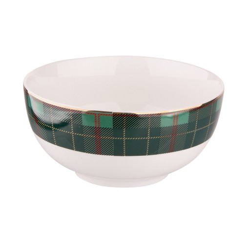 PORCELÁNOVÁ VIANOČNÁ ZELENÁ ŠALÁTOVÁ MISKA