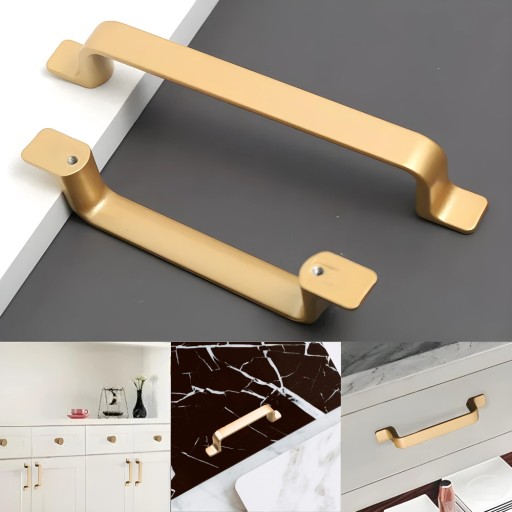 ZÁBRADLIE ÚCHYTKA NA NÁBYTOK KUCHYŇSKÉ ZÁSUVKY ZLATÝ LOFT RETRO MODERNÝ 128