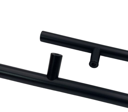 Nábytkové madlo matné čierne zábradlie 160/250 mm pre moderné skrinky s čelami