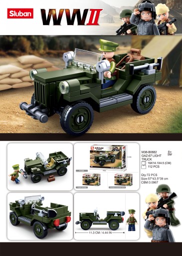 SLUBAN GAZ 67 BLOCKS GAZIK JEEP ARMY WWII