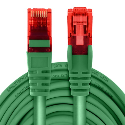 RJ45 LAN kábel CAT 6 U/UTP AWG24 zelený 10m