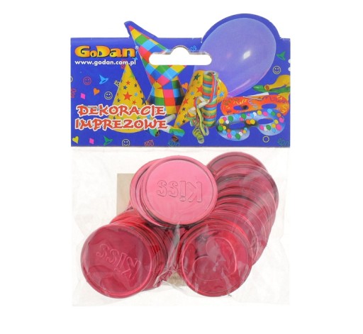 Valentínske mince Kiss pre zamilované páry Valentínske 24 ks.