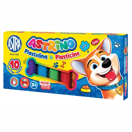 Astra ASTRINO PLASTELINA 10 farieb POĽSKÝ produkt