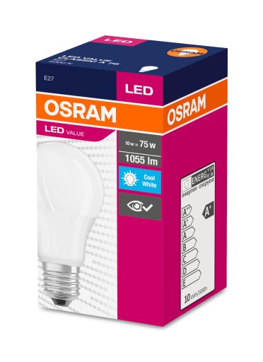E27 LED žiarovka 10/75W 1055lm 200° 4000K neutrálna biela HODNOTA OSRAM