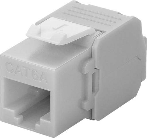 Keystone RJ45 Cat.6A UTP 500 MHz modul svetlosivý