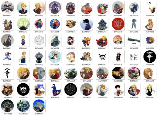 Anime Fullmetal Alchemist Pins VEĽKÝ VÝBER