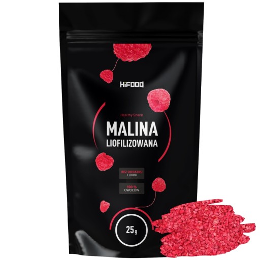 Mrazom sušené maliny GRYS 25g HiFOOD