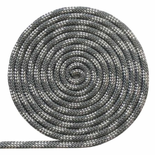 KOTVACIE LANO 10mm SIVO BIELE - 05637
