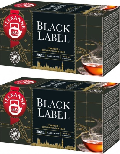 Čaj Teekanne Black Label 20 vrecúšok x2