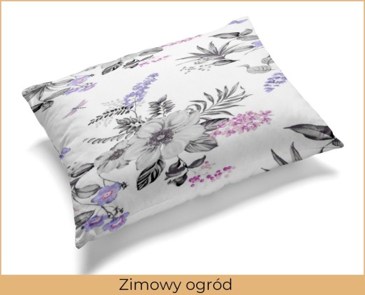 Obliečka na vankúš 70x80cm, 100% bavlna, vzor: Zimná záhrada