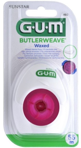 Gum Butlerweave voskovaná zubná niť 55 m