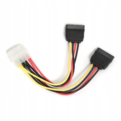 Napájací kábel pre molex mechaniky - 2x SATA 15cm