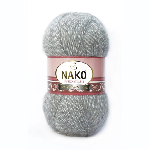Nako Angora Luks 21422 sivá a biela melanž