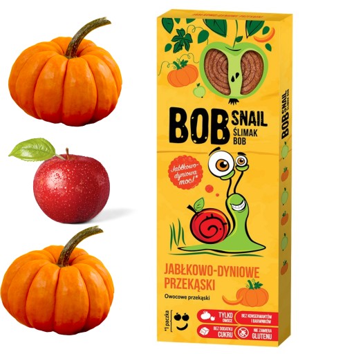 BOB SNAIL Jablkový tekvicový slimák snack 30g pre deti