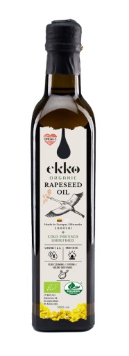 Panenský Omega-3 Bio repkový olej 500 ml Ekko