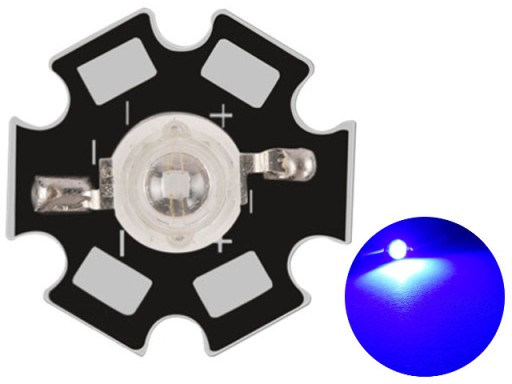 POWER LED 3W BRIDGELUX Royal Blue 450nm PCB