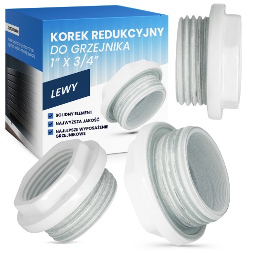 REDUKČNÁ ZÁTKA RADIÁTORA 1x3/4 GWxGZ Ľavá Oceľ REDUKČNÁ Radiátor