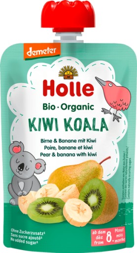 HOLLE BIO Dezertná pena s hruškami, banánmi a kiwi