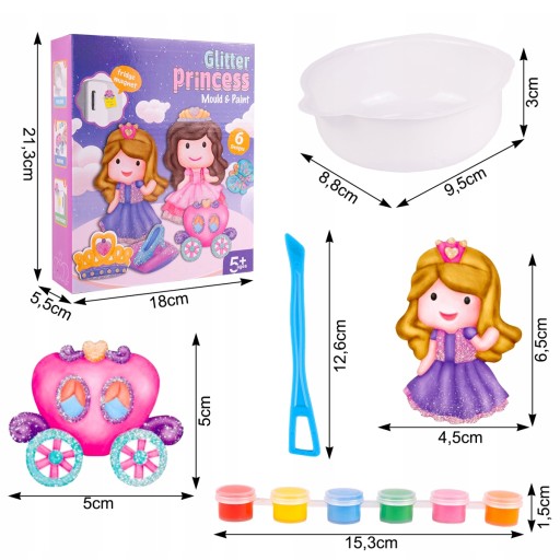 SADROVÉ MAGNETY DO CHLADNIČKY PRINCESS DIY ART SADA NA MAĽOVANIE