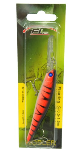 Prívlačový WOBLER ostriež plávajúci 13cm 14g 0,5-1,5m PRO FL
