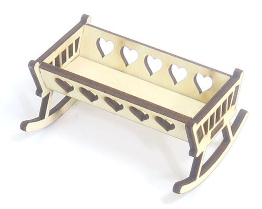 DEKOR MINIATURA KOLÍSKA POSTEĽ 38x76x59mm DQ14